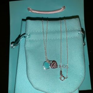 Return to Tiffany Mini Double Heart Tag Pendant
